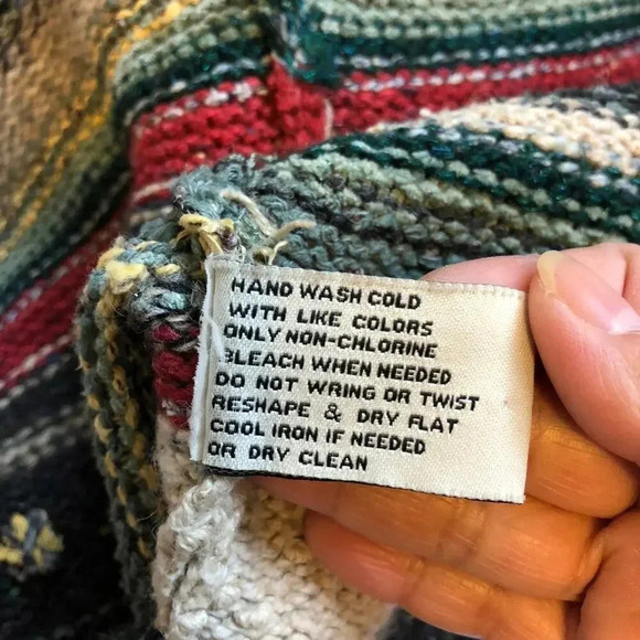 VTG David Brooks Wool Silk Women S Sweater Cardigan Fair Isle Knit Winter Theme - Picture 8 of 8